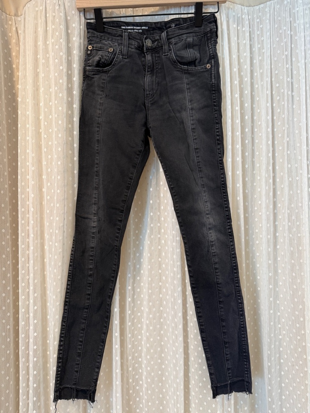 Ag Adriano Goldschmied Black Skinny High-Rise Jeans
